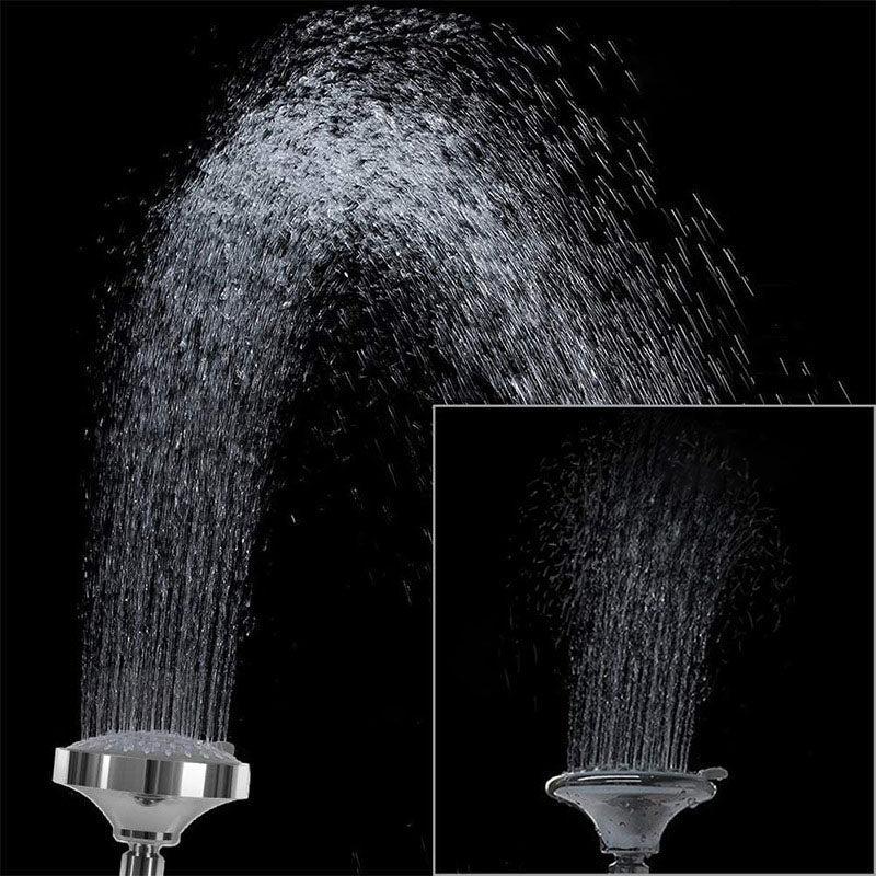 Modern Shower Head Self-Cleaning Standard Round Shower Heads in Silver Clearhalo 'Bathroom Remodel & Bathroom Fixtures' 'Home Improvement' 'home_improvement' 'home_improvement_shower_heads' 'Shower Heads' 'shower_heads' 'Showers & Bathtubs Plumbing' 'Showers & Bathtubs' 6953387
