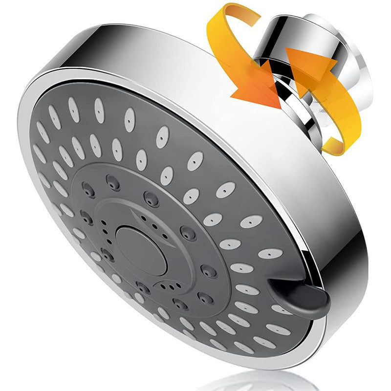 Modern Shower Head Self-Cleaning Standard Round Shower Heads in Silver Clearhalo 'Bathroom Remodel & Bathroom Fixtures' 'Home Improvement' 'home_improvement' 'home_improvement_shower_heads' 'Shower Heads' 'shower_heads' 'Showers & Bathtubs Plumbing' 'Showers & Bathtubs' 6953391