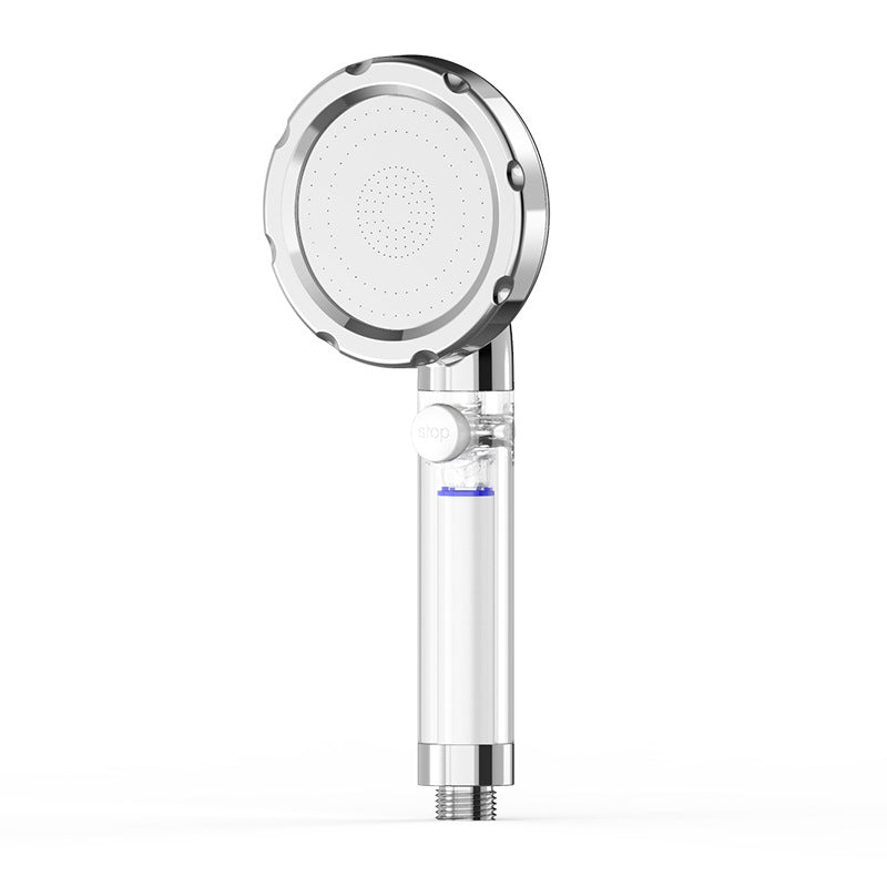 Silver Handheld Shower Head Standard Round Shower Head Combo Clearhalo 'Bathroom Remodel & Bathroom Fixtures' 'Home Improvement' 'home_improvement' 'home_improvement_shower_heads' 'Shower Heads' 'shower_heads' 'Showers & Bathtubs Plumbing' 'Showers & Bathtubs' 6953427
