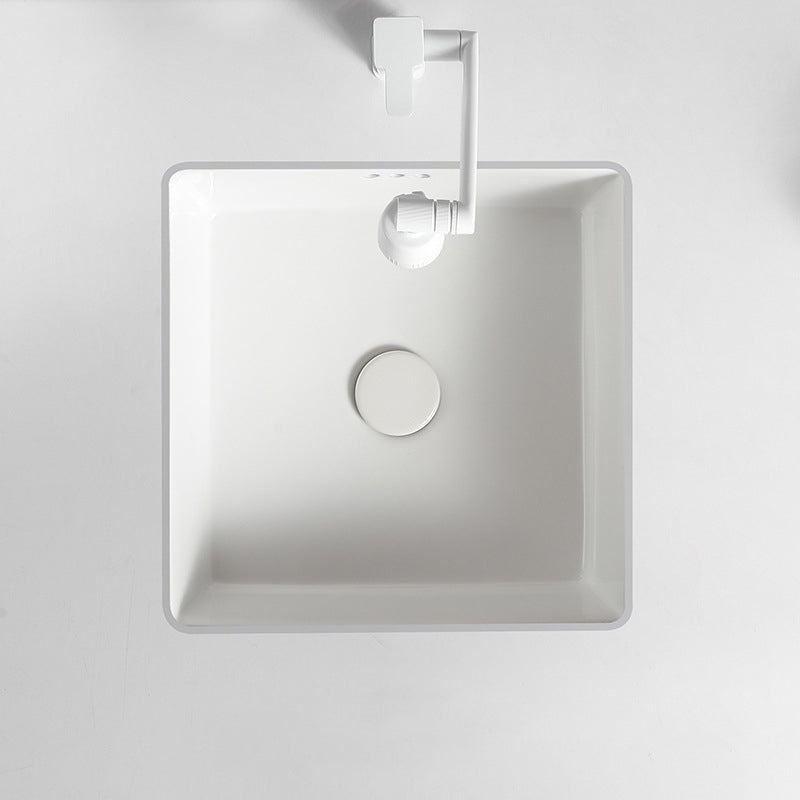 Modern Single Bowl Kitchen Sink Quartz Kitchen Sink with Round Shape Clearhalo 'Bathroom Remodel & Bathroom Fixtures' 'Bathroom Sinks & Faucet Components' 'Bathroom Sinks' 'bathroom_sink' 'Home Improvement' 'home_improvement' 'home_improvement_bathroom_sink' 6953435