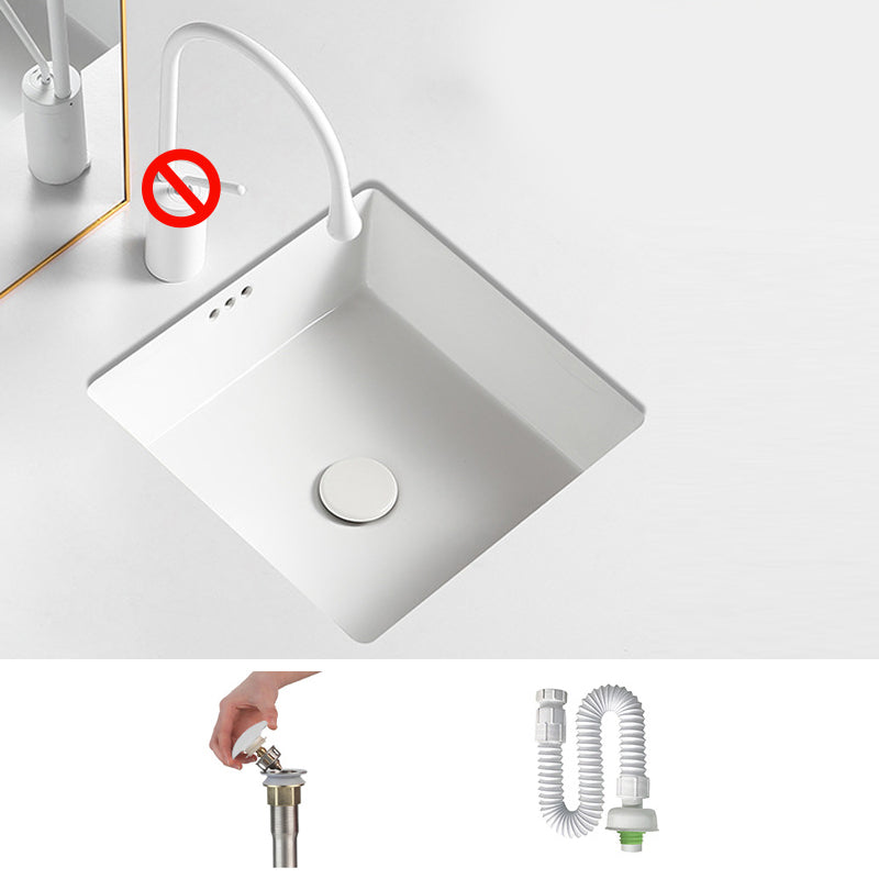 Modern Single Bowl Kitchen Sink Quartz Kitchen Sink with Round Shape 16"L x 16"W x 7"H Sink Clearhalo 'Bathroom Remodel & Bathroom Fixtures' 'Bathroom Sinks & Faucet Components' 'Bathroom Sinks' 'bathroom_sink' 'Home Improvement' 'home_improvement' 'home_improvement_bathroom_sink' 6953437