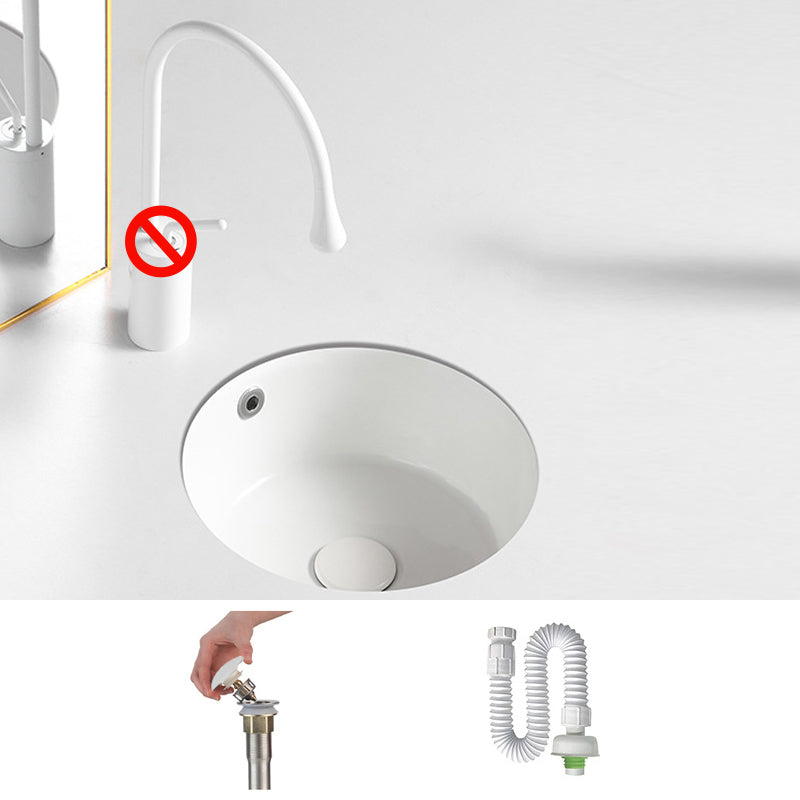 Modern Single Bowl Kitchen Sink Quartz Kitchen Sink with Round Shape 14"L x 14"W x 7"H Sink Clearhalo 'Bathroom Remodel & Bathroom Fixtures' 'Bathroom Sinks & Faucet Components' 'Bathroom Sinks' 'bathroom_sink' 'Home Improvement' 'home_improvement' 'home_improvement_bathroom_sink' 6953440