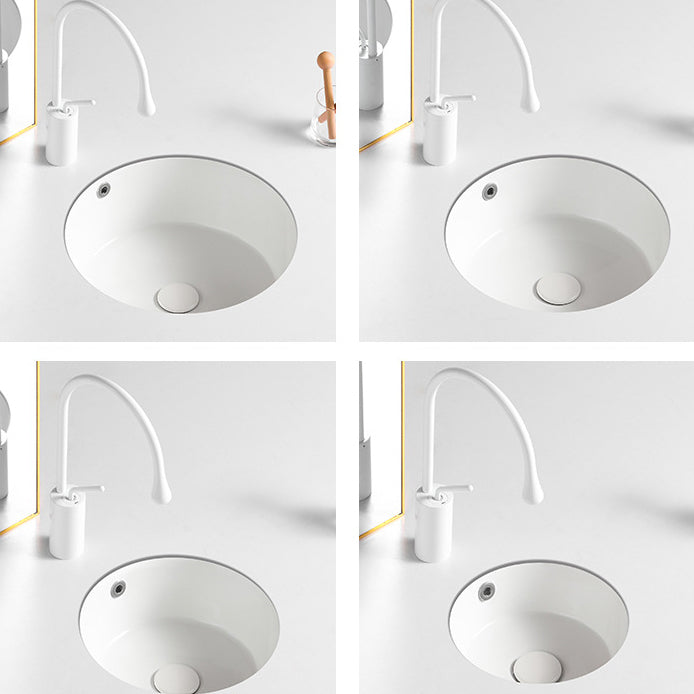 Modern Single Bowl Kitchen Sink Quartz Kitchen Sink with Round Shape Clearhalo 'Bathroom Remodel & Bathroom Fixtures' 'Bathroom Sinks & Faucet Components' 'Bathroom Sinks' 'bathroom_sink' 'Home Improvement' 'home_improvement' 'home_improvement_bathroom_sink' 6953447