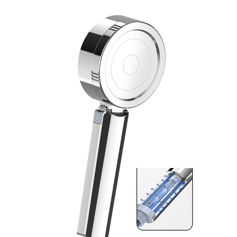 Metal Shower Heads Round Handheld Adjustable Shower Heads with Self-Cleaning With Filter Element Hand Shower Clearhalo 'Bathroom Remodel & Bathroom Fixtures' 'Home Improvement' 'home_improvement' 'home_improvement_shower_heads' 'Shower Heads' 'shower_heads' 'Showers & Bathtubs Plumbing' 'Showers & Bathtubs' 6953466