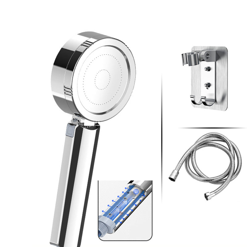 Metal Shower Heads Round Handheld Adjustable Shower Heads with Self-Cleaning With Filter Element Shower Heads & Hose & Wall pedestal Clearhalo 'Bathroom Remodel & Bathroom Fixtures' 'Home Improvement' 'home_improvement' 'home_improvement_shower_heads' 'Shower Heads' 'shower_heads' 'Showers & Bathtubs Plumbing' 'Showers & Bathtubs' 6953471