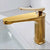 1 Handle Full Copper Bathroom Sink Faucet Nordic Modern Vanity Faucet with Drain Gold 7" Clearhalo 'Bathroom Remodel & Bathroom Fixtures' 'Bathroom Sink Faucets' 'Bathroom Sinks & Faucet Components' 'bathroom_sink_faucets' 'Home Improvement' 'home_improvement' 'home_improvement_bathroom_sink_faucets' 6957418