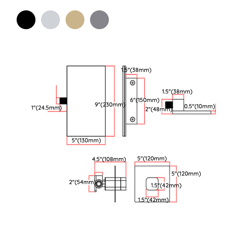 Wall Mounted 1 Handle Waterfall Faucet, Full Copper Hot and Cold Bathroom Basin Faucet Clearhalo 'Bathroom Remodel & Bathroom Fixtures' 'Bathroom Sink Faucets' 'Bathroom Sinks & Faucet Components' 'bathroom_sink_faucets' 'Home Improvement' 'home_improvement' 'home_improvement_bathroom_sink_faucets' 6957468
