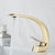 Waterfall Spout Widespread Lavatory Faucet Modern Lever Handles Sink Faucet Gold Clearhalo 'Bathroom Remodel & Bathroom Fixtures' 'Bathroom Sink Faucets' 'Bathroom Sinks & Faucet Components' 'bathroom_sink_faucets' 'Home Improvement' 'home_improvement' 'home_improvement_bathroom_sink_faucets' 6957483