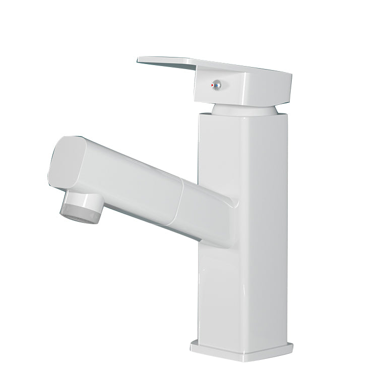 Square Brass Bathroom Sink Faucet with 1-Handle Swivel Spout Sink Faucet Clearhalo 'Bathroom Remodel & Bathroom Fixtures' 'Bathroom Sink Faucets' 'Bathroom Sinks & Faucet Components' 'bathroom_sink_faucets' 'Home Improvement' 'home_improvement' 'home_improvement_bathroom_sink_faucets' 6957526