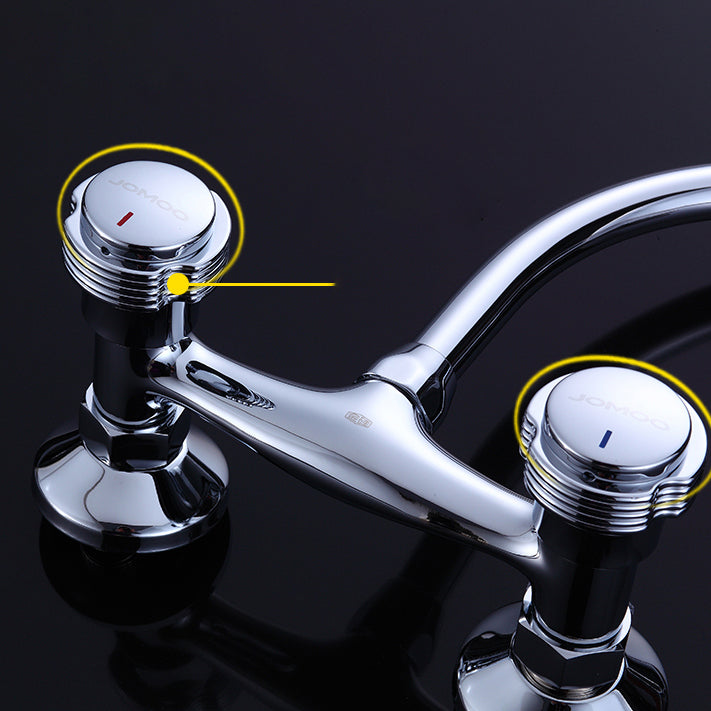 Modern Wall Mounted Spout Bar Faucet Single Lever Low Profile Kitchen Faucet Clearhalo 'Home Improvement' 'home_improvement' 'home_improvement_kitchen_faucets' 'Kitchen Faucets' 'Kitchen Remodel & Kitchen Fixtures' 'Kitchen Sinks & Faucet Components' 'kitchen_faucets' 6957549