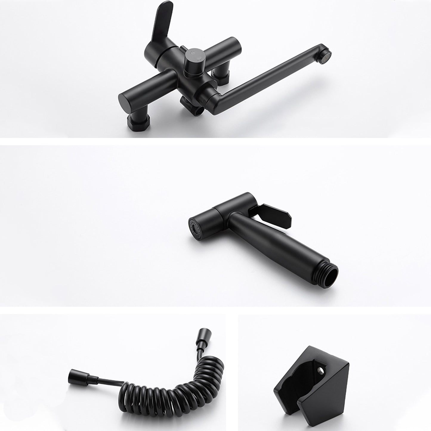 Low Profile Bridge-Style Kitchen Faucet 304 Stainless Steel Swivel Spout with Side Spray Clearhalo 'Home Improvement' 'home_improvement' 'home_improvement_kitchen_faucets' 'Kitchen Faucets' 'Kitchen Remodel & Kitchen Fixtures' 'Kitchen Sinks & Faucet Components' 'kitchen_faucets' 6957590