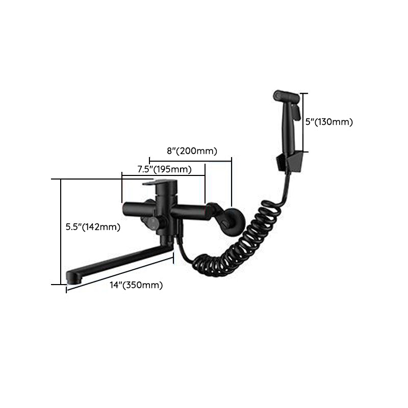 Low Profile Bridge-Style Kitchen Faucet 304 Stainless Steel Swivel Spout with Side Spray Clearhalo 'Home Improvement' 'home_improvement' 'home_improvement_kitchen_faucets' 'Kitchen Faucets' 'Kitchen Remodel & Kitchen Fixtures' 'Kitchen Sinks & Faucet Components' 'kitchen_faucets' 6957593