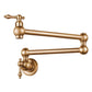 Contemporary Kitchen Bar Faucet Foldable Swivel Spout 1-Hole Kitchen Faucet Gold Clearhalo 'Home Improvement' 'home_improvement' 'home_improvement_kitchen_faucets' 'Kitchen Faucets' 'Kitchen Remodel & Kitchen Fixtures' 'Kitchen Sinks & Faucet Components' 'kitchen_faucets' 6957618