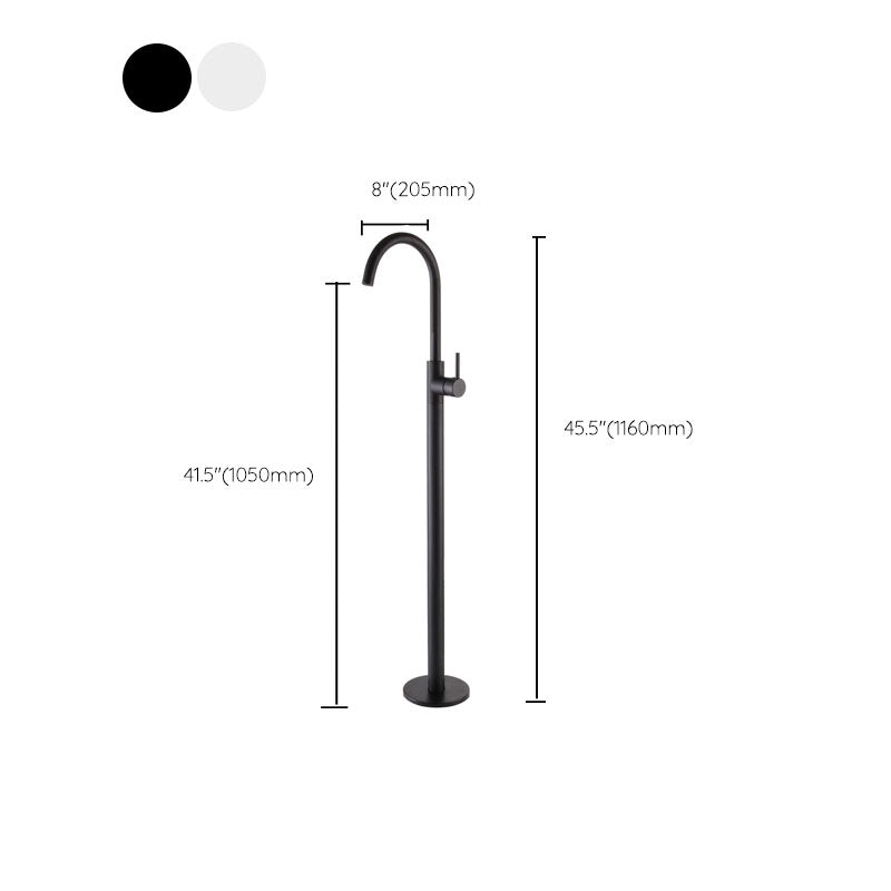 Modern Bathroom Faucet Floor Standing Handheld Shower Head Bathtub Faucet Clearhalo 'Bathroom Remodel & Bathroom Fixtures' 'Bathtub Faucets' 'bathtub_faucets' 'Home Improvement' 'home_improvement' 'home_improvement_bathtub_faucets' 6959689