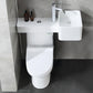 Contemporary Flush Toilet Floor Mount One-Piece Toilet Toilet Bowl 33"L x 26"W x 35"H Cold Hot Water Dispensor ( Right) Clearhalo 'Bathroom Remodel & Bathroom Fixtures' 'Home Improvement' 'home_improvement' 'home_improvement_toilets' 'Toilets & Bidets' 'Toilets' 6963263