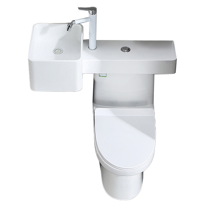 Contemporary Flush Toilet Floor Mount One-Piece Toilet Toilet Bowl Clearhalo 'Bathroom Remodel & Bathroom Fixtures' 'Home Improvement' 'home_improvement' 'home_improvement_toilets' 'Toilets & Bidets' 'Toilets' 6963269