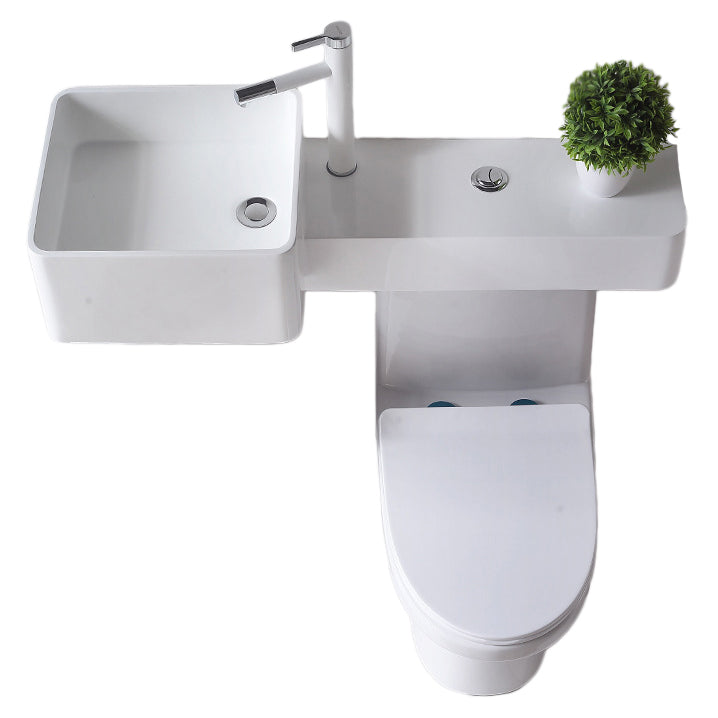 Contemporary Flush Toilet Floor Mount One-Piece Toilet Toilet Bowl Clearhalo 'Bathroom Remodel & Bathroom Fixtures' 'Home Improvement' 'home_improvement' 'home_improvement_toilets' 'Toilets & Bidets' 'Toilets' 6963276