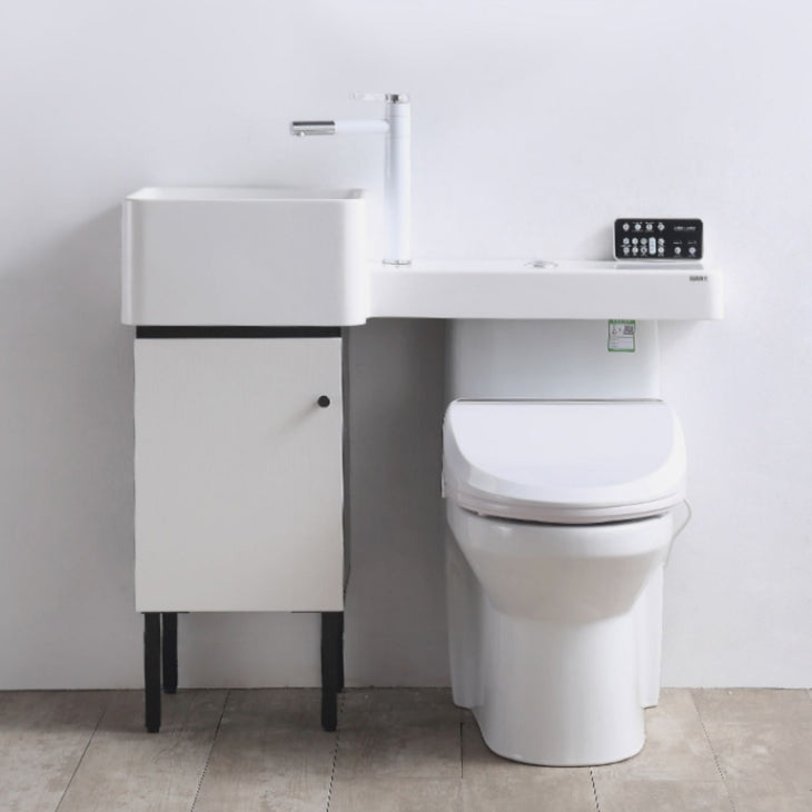 Contemporary Flush Toilet Floor Mount One-Piece Toilet Toilet Bowl Clearhalo 'Bathroom Remodel & Bathroom Fixtures' 'Home Improvement' 'home_improvement' 'home_improvement_toilets' 'Toilets & Bidets' 'Toilets' 6963277