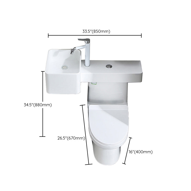 Contemporary Flush Toilet Floor Mount One-Piece Toilet Toilet Bowl Clearhalo 'Bathroom Remodel & Bathroom Fixtures' 'Home Improvement' 'home_improvement' 'home_improvement_toilets' 'Toilets & Bidets' 'Toilets' 6963280