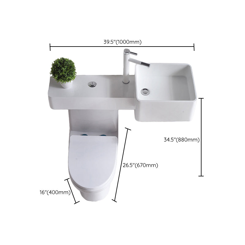Contemporary Flush Toilet Floor Mount One-Piece Toilet Toilet Bowl Clearhalo 'Bathroom Remodel & Bathroom Fixtures' 'Home Improvement' 'home_improvement' 'home_improvement_toilets' 'Toilets & Bidets' 'Toilets' 6963283