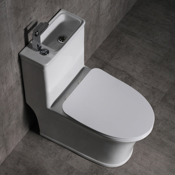 Contemporary Flush Toilet Floor Mount One-Piece Toilet Porcelain Urine Toilet Clearhalo 'Bathroom Remodel & Bathroom Fixtures' 'Home Improvement' 'home_improvement' 'home_improvement_toilets' 'Toilets & Bidets' 'Toilets' 6963284