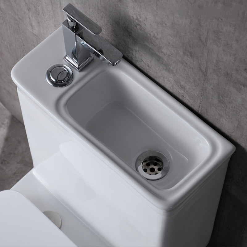 Contemporary Flush Toilet Floor Mount One-Piece Toilet Porcelain Urine Toilet Clearhalo 'Bathroom Remodel & Bathroom Fixtures' 'Home Improvement' 'home_improvement' 'home_improvement_toilets' 'Toilets & Bidets' 'Toilets' 6963289
