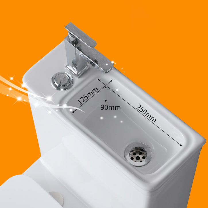 Contemporary Flush Toilet Floor Mount One-Piece Toilet Porcelain Urine Toilet Clearhalo 'Bathroom Remodel & Bathroom Fixtures' 'Home Improvement' 'home_improvement' 'home_improvement_toilets' 'Toilets & Bidets' 'Toilets' 6963297