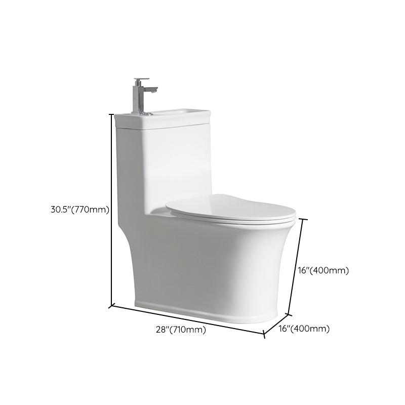 Contemporary Flush Toilet Floor Mount One-Piece Toilet Porcelain Urine Toilet Clearhalo 'Bathroom Remodel & Bathroom Fixtures' 'Home Improvement' 'home_improvement' 'home_improvement_toilets' 'Toilets & Bidets' 'Toilets' 6963302