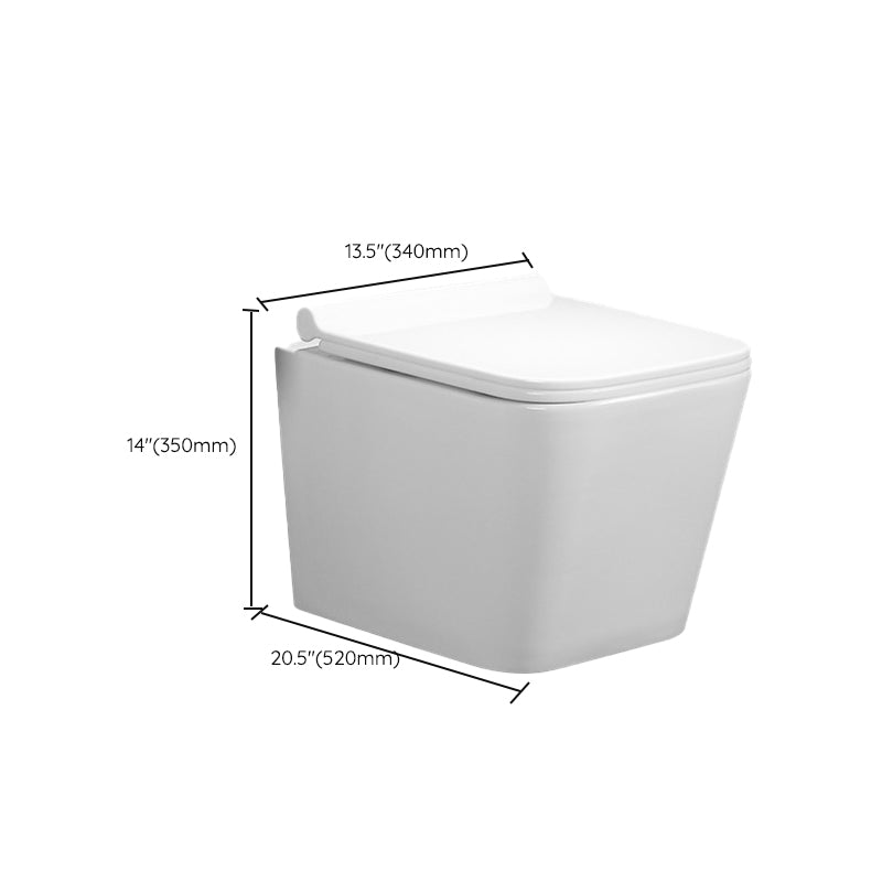 Contemporary 1 Piece Flush Toilet Wall Mount Urine Toilet for Bathroom Clearhalo 'Bathroom Remodel & Bathroom Fixtures' 'Home Improvement' 'home_improvement' 'home_improvement_toilets' 'Toilets & Bidets' 'Toilets' 6963320