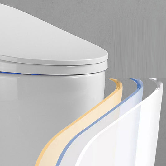 Contemporary One Piece Toilet Bowl Wall Mount Porcelain Urine Toilet Clearhalo 'Bathroom Remodel & Bathroom Fixtures' 'Home Improvement' 'home_improvement' 'home_improvement_toilets' 'Toilets & Bidets' 'Toilets' 6963329