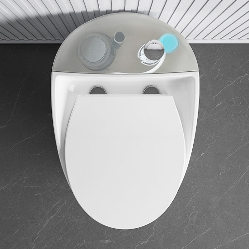 Modern Ceramic Flush Toilet Floor Mounted Urine Toilet with Slow Close Seat for Bathroom Clearhalo 'Bathroom Remodel & Bathroom Fixtures' 'Home Improvement' 'home_improvement' 'home_improvement_toilets' 'Toilets & Bidets' 'Toilets' 6963351