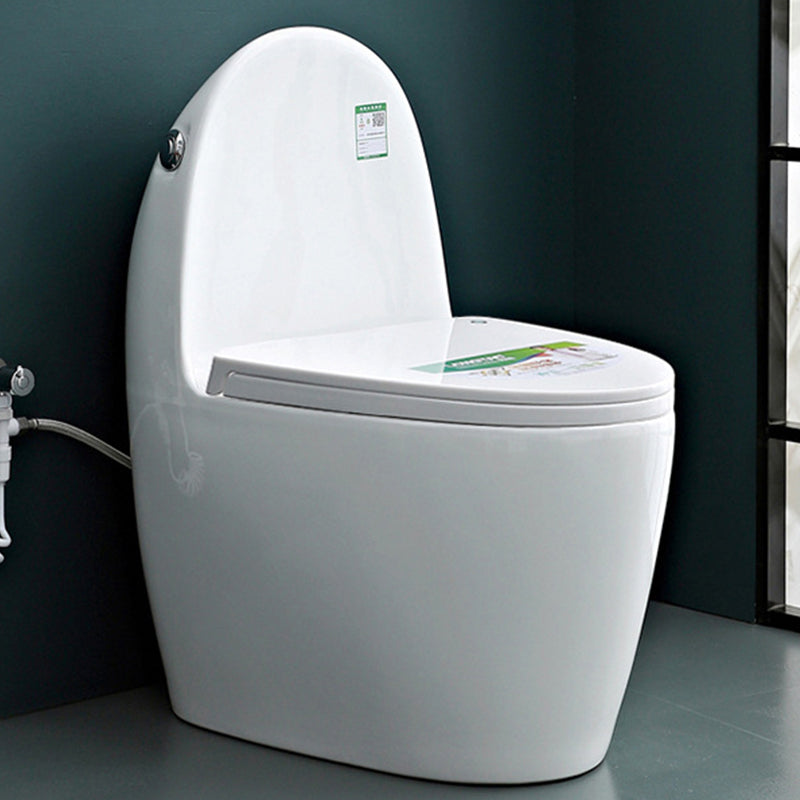 Contemporary 1 Piece Flush Toilet Floor Mounted Urine Toilet (Spray Gun not Included) 17"L x 28"W x 31"H 12" Clearhalo 'Bathroom Remodel & Bathroom Fixtures' 'Home Improvement' 'home_improvement' 'home_improvement_toilets' 'Toilets & Bidets' 'Toilets' 6963355