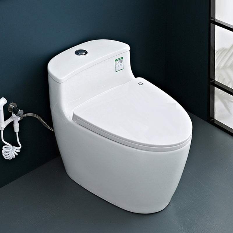 Contemporary 1 Piece Flush Toilet Floor Mounted Urine Toilet (Spray Gun not Included) 17"L x 28"W x 23"H 12" Clearhalo 'Bathroom Remodel & Bathroom Fixtures' 'Home Improvement' 'home_improvement' 'home_improvement_toilets' 'Toilets & Bidets' 'Toilets' 6963360