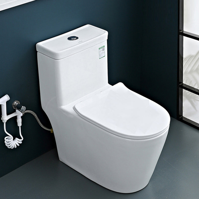 Contemporary 1 Piece Flush Toilet Floor Mounted Urine Toilet (Spray Gun not Included) 15"L x 28"W x 29"H 12" Clearhalo 'Bathroom Remodel & Bathroom Fixtures' 'Home Improvement' 'home_improvement' 'home_improvement_toilets' 'Toilets & Bidets' 'Toilets' 6963361