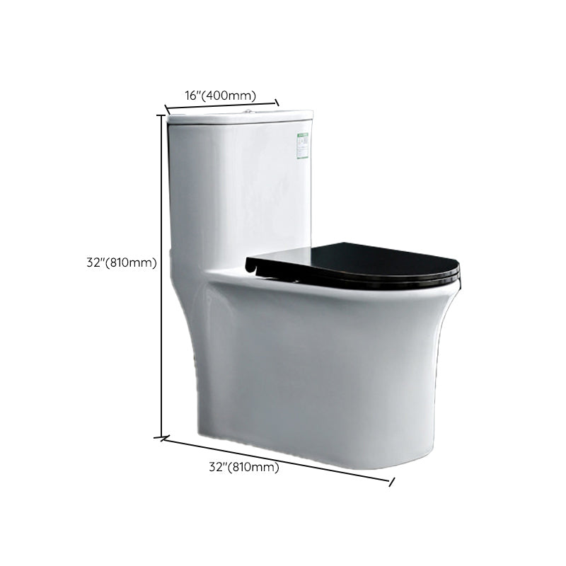 Contemporary 1 Piece Flush Toilet Floor Mounted Urine Toilet (Spray Gun not Included) Clearhalo 'Bathroom Remodel & Bathroom Fixtures' 'Home Improvement' 'home_improvement' 'home_improvement_toilets' 'Toilets & Bidets' 'Toilets' 6963376