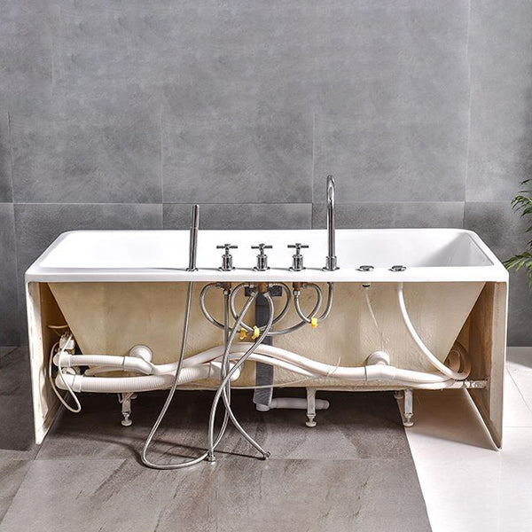 Rectangular Bathtub Soaking Back to Wall Bathtub , 23.62-inch Tall Clearhalo 'Bathroom Remodel & Bathroom Fixtures' 'Bathtubs' 'Home Improvement' 'home_improvement' 'home_improvement_bathtubs' 'Showers & Bathtubs' 6963426