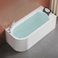 Acrylic Soaking Bathtub Antique Finish Rectangular Back to Wall Bath Tub 67"L x 30"W x 24"H Left Tub with Silver 5-Piece Set Clearhalo 'Bathroom Remodel & Bathroom Fixtures' 'Bathtubs' 'Home Improvement' 'home_improvement' 'home_improvement_bathtubs' 'Showers & Bathtubs' 6963476