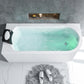 Acrylic Soaking Bathtub Antique Finish Rectangular Back to Wall Bath Tub Right Tub with Pillow Clearhalo 'Bathroom Remodel & Bathroom Fixtures' 'Bathtubs' 'Home Improvement' 'home_improvement' 'home_improvement_bathtubs' 'Showers & Bathtubs' 6963477