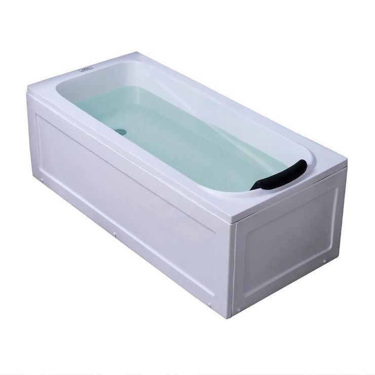 Modern 27.56-inch Wide Acrylic Tub Soaking Back to Wall Bathtub Clearhalo 'Bathroom Remodel & Bathroom Fixtures' 'Bathtubs' 'Home Improvement' 'home_improvement' 'home_improvement_bathtubs' 'Showers & Bathtubs' 6963499