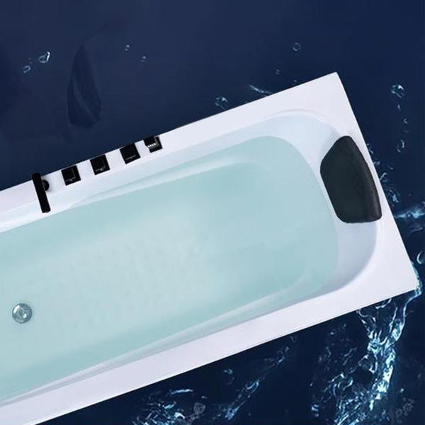 Modern 27.56-inch Wide Acrylic Tub Soaking Back to Wall Bathtub Clearhalo 'Bathroom Remodel & Bathroom Fixtures' 'Bathtubs' 'Home Improvement' 'home_improvement' 'home_improvement_bathtubs' 'Showers & Bathtubs' 6963500