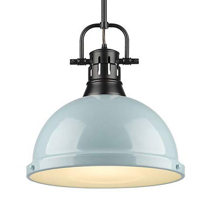 Domed Metal Pendant Light Industrial 1 Light Living Room Hanging Ceiling Light in Black/Blue Finish Blue Clearhalo 'Art Deco Pendants' 'Black' 'Cast Iron' 'Ceiling Lights' 'Ceramic' 'Crystal' 'Industrial Pendants' 'Industrial' 'Metal' 'Middle Century Pendants' 'Pendant Lights' 'Pendants' 'Rustic Pendants' 'Tiffany' Lighting' 69638