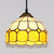 Hemisphere Pendant Light 1 Bulb Pink/Blue/Orange Stained Glass Tiffany-Style Ceiling Suspension Lamp Yellow Clearhalo 'Ceiling Lights' 'Industrial' 'Middle Century Pendants' 'Pendant Lights' 'Pendants' 'Tiffany close to ceiling' 'Tiffany Pendants' 'Tiffany' Lighting' 69659