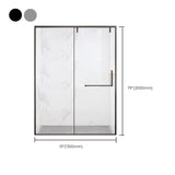 Transparent Tempered Shower Bath Door Semi Frameless Shower Doors Clearhalo 'Bathroom Remodel & Bathroom Fixtures' 'Home Improvement' 'home_improvement' 'home_improvement_shower_tub_doors' 'Shower and Tub Doors' 'shower_tub_doors' 'Showers & Bathtubs' 6968226