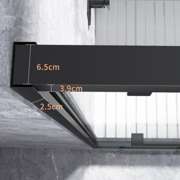 Transparent Double Sliding Shower Bath Doors Metal Frame Shower Door Clearhalo 'Bathroom Remodel & Bathroom Fixtures' 'Home Improvement' 'home_improvement' 'home_improvement_shower_tub_doors' 'Shower and Tub Doors' 'shower_tub_doors' 'Showers & Bathtubs' 6968236