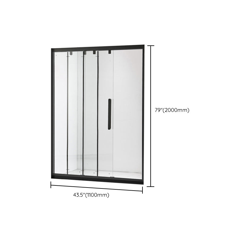 Transparent Tempered Shower Bath Door Hinged Shower Bath Door Clearhalo 'Bathroom Remodel & Bathroom Fixtures' 'Home Improvement' 'home_improvement' 'home_improvement_shower_tub_doors' 'Shower and Tub Doors' 'shower_tub_doors' 'Showers & Bathtubs' 6968307