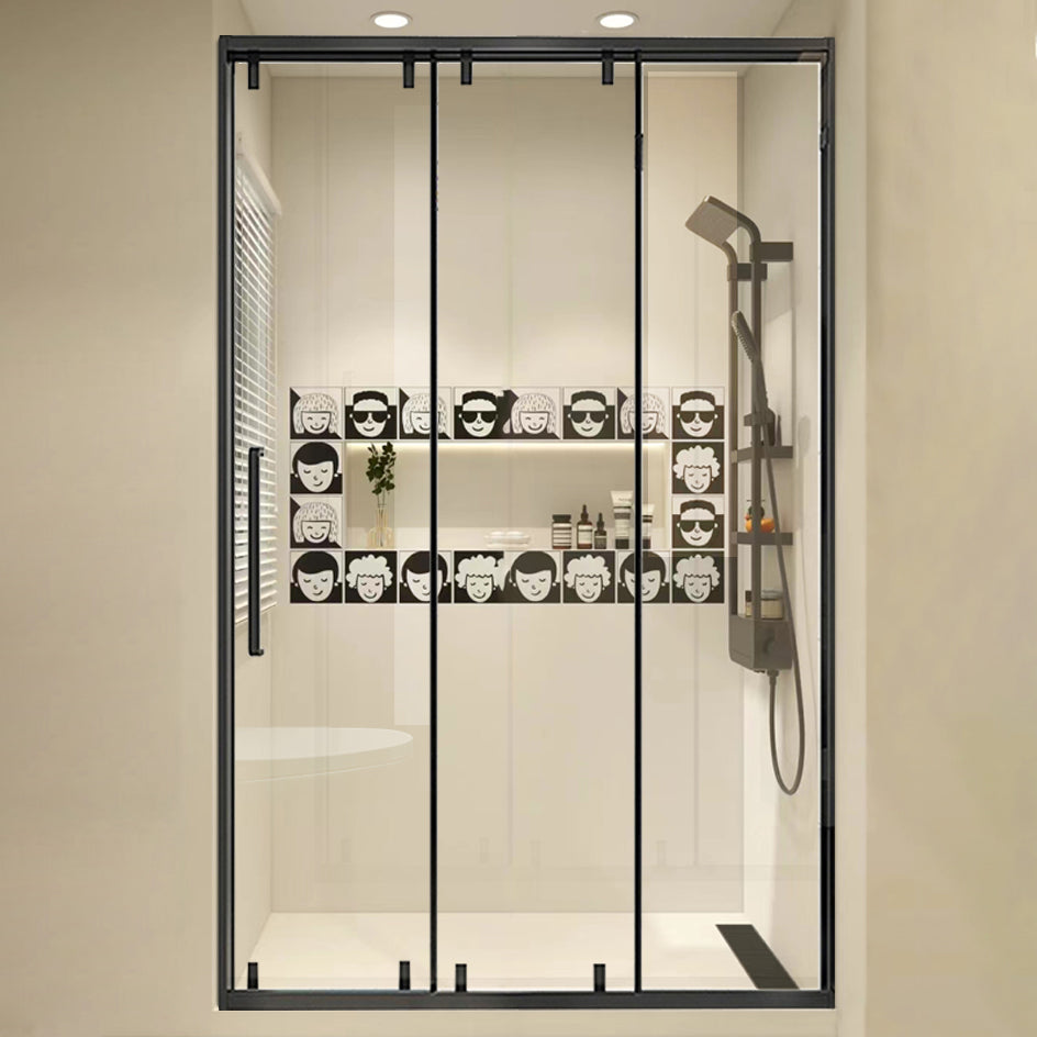 Frame Single Sliding Shower Door Transparent 8mm Tempered Shower Bath Door Clearhalo 'Bathroom Remodel & Bathroom Fixtures' 'Home Improvement' 'home_improvement' 'home_improvement_shower_tub_doors' 'Shower and Tub Doors' 'shower_tub_doors' 'Showers & Bathtubs' 6968352