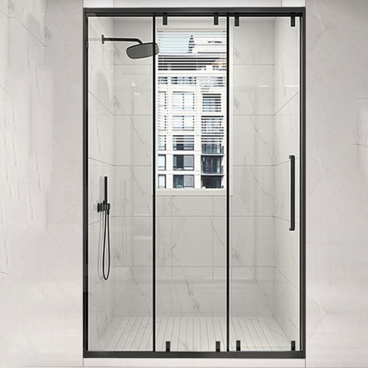 Frame Single Sliding Shower Door Transparent 8mm Tempered Shower Bath Door Left Clearhalo 'Bathroom Remodel & Bathroom Fixtures' 'Home Improvement' 'home_improvement' 'home_improvement_shower_tub_doors' 'Shower and Tub Doors' 'shower_tub_doors' 'Showers & Bathtubs' 6968353