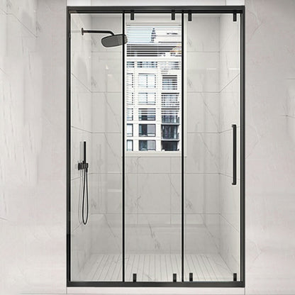 Frame Single Sliding Shower Door Transparent 8mm Tempered Shower Bath Door Left Clearhalo 'Bathroom Remodel & Bathroom Fixtures' 'Home Improvement' 'home_improvement' 'home_improvement_shower_tub_doors' 'Shower and Tub Doors' 'shower_tub_doors' 'Showers & Bathtubs' 6968353