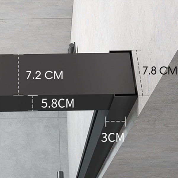 Frame Single Sliding Shower Door Transparent 8mm Tempered Shower Bath Door Clearhalo 'Bathroom Remodel & Bathroom Fixtures' 'Home Improvement' 'home_improvement' 'home_improvement_shower_tub_doors' 'Shower and Tub Doors' 'shower_tub_doors' 'Showers & Bathtubs' 6968355