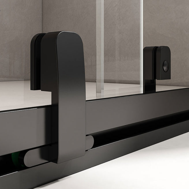 Frame Single Sliding Shower Door Transparent 8mm Tempered Shower Bath Door Clearhalo 'Bathroom Remodel & Bathroom Fixtures' 'Home Improvement' 'home_improvement' 'home_improvement_shower_tub_doors' 'Shower and Tub Doors' 'shower_tub_doors' 'Showers & Bathtubs' 6968357